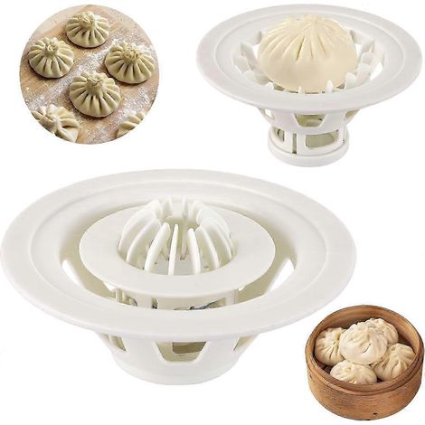 Machine à Baozi, 18 cm, moule à raviolis et momos en matériau alimentaire sûr, moule à brioches Baozi, cuiseur vapeur instantané pour la cuisine à domicile, idéal pour les débutants. (1/4)