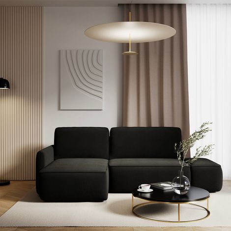 3-Sitz-Wende- und -Schlaf-Ecksofa mit Truhe Alessio Schwarz (1/5)