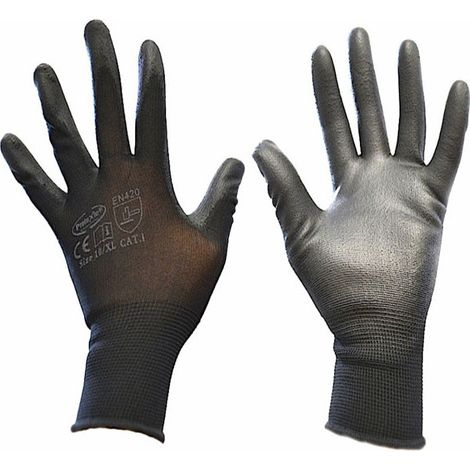 Guantes de poliuretano negros 9 Protexio 05791