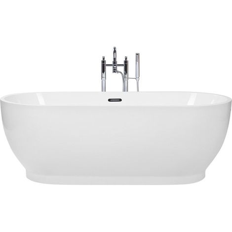Vasca da Bagno Freestanding Acrilico Sanitario Bianco Design Moderno Levera