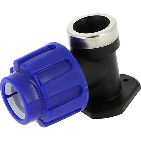 Coude applique polypropylène compression 10bar PE Ø25-3/4