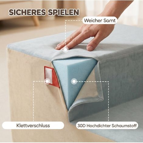 Module de motricité enfant 79x39x44 cm en mousse multicolore, pliable, gain de place – MEUBLIV (1/5)