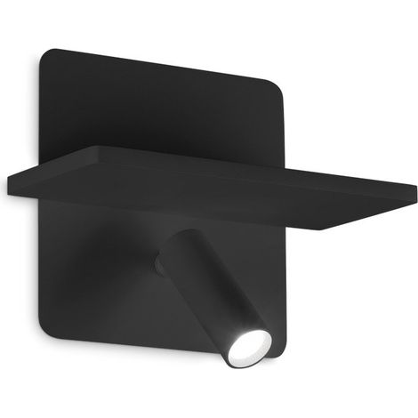 Ideal Lux PIANO 2-flammiges LED-Leselicht Schwarz, eingebauter Schalter, 3000 K, nicht dimmbar (1/2)