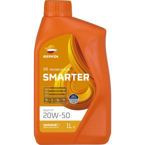 Repsol 4T 20W50 1L Teilsynthetisches Sport MA2 Motoröl (Ersatz für RP180Q51)