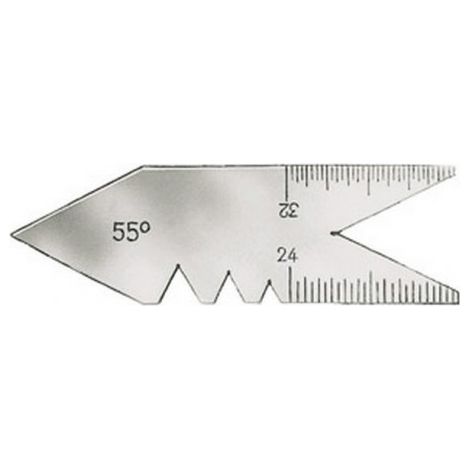 Calibre d'affûtage pour outils à fileter, Pour filetage : 55°