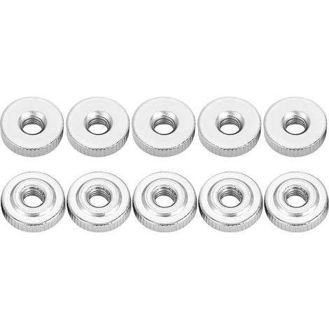 10 pièces écrou moleté, écrous moletés ronds, GB807 M5 écrou de poignée en acier au carbone écrous moletés(M5) (1/5)