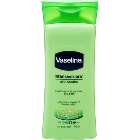 Loción corporal, vaselina, aloe vera calmante, calma la piel sensible, 100 ml