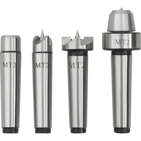 Centres de tour à bois 4 pcs MT2 Acier