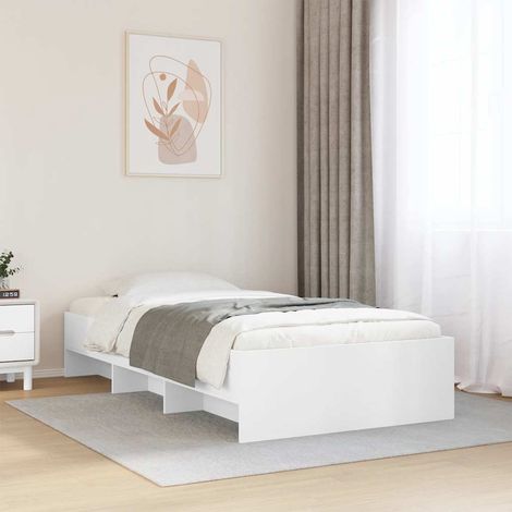 Estructura de cama madera de ingeniería blanca 90x190 cm (1/5)