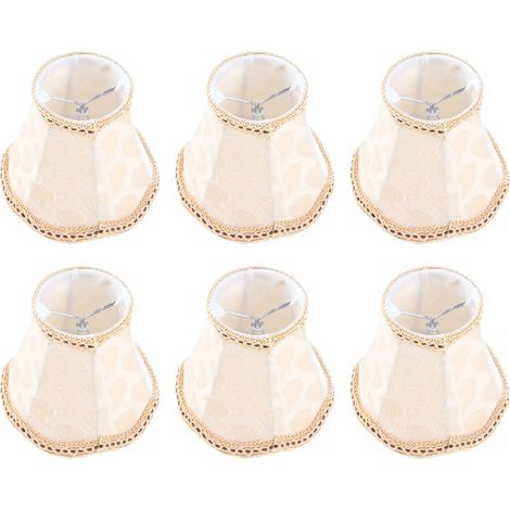 Lot de 6 abat-jour en tissu pour applique murale ou lustre, accessoires d'éclairage pour la décoration intérieure (1/5)