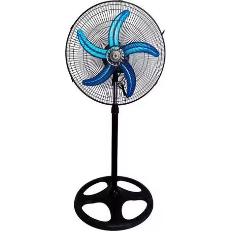 Ventilateur sur pied avec base, hauteur réglable, fonction pivotante, silencieux, trois vitesses, refroidissement rapide, puissant, idéal pour rafraîchir la maison en été (1/5)