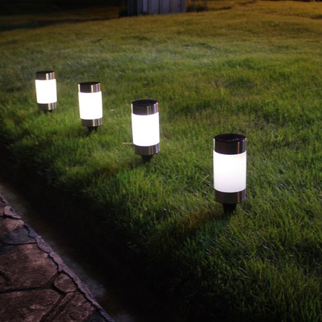 Lampe solaire miniature LED à prise au sol pour jardin, lumière naturelle, lampe en plastique pour pelouse et aménagement paysager (1/5)