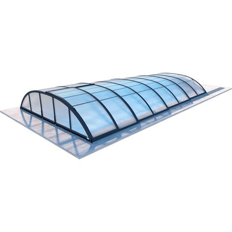 Copertura telescopica per piscina Horizon - 7.43x3.50 m - Policarbonato alveolare da 8 mm - per la piscina BAS7308 - ECO308