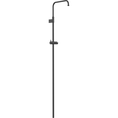 TRES 03464501NM OVER-WALL Barra de Ducha Telescópica Adaptable a Grifo Termostático Mural con Conexión Compatible Negro Mate - ref: 03464501NM