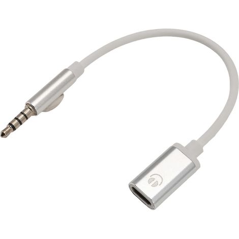 Câble audio jack analogique 3,5 mm mâle vers USB-C femelle, adaptateur audio pour casque et lecteur MP3, ordinateur portable, tablette USB-C (1/5)