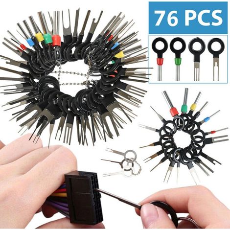 Ecleanfy - 76pcs Le nouvel outil de retrait de borne de fil kit de broches de connecteur de sertissage de cablage electrique automobile (1/5)