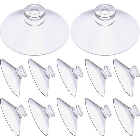 12 Ventouses Verre 30mm PVC Transparentes, Table Carrelage Mural Suspension Simple ENEVAOCT (1/5)