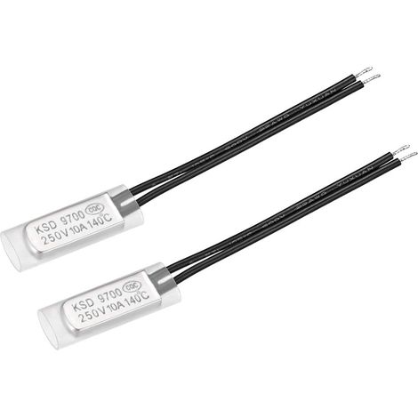 Thermostat KSD9700 - 2 Pièces - Métal - 140℃ NC - Protection Surchauffe - Électroménager (1/3)