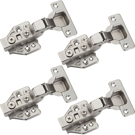 SOTECH Topfband T48 105° mit Dämpfer (Soft-Close) inkl. Montageplatten mit Exzenterverstellung, Innenanschlag, 4 Stück