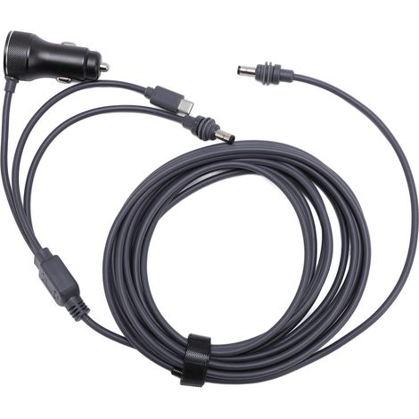 Câble d'alimentation cc 3 en 1 pour Mini appareil Satellite, cordon de chargeur de voiture à affichage numérique 12V-24V, 5 mètres (1/5)