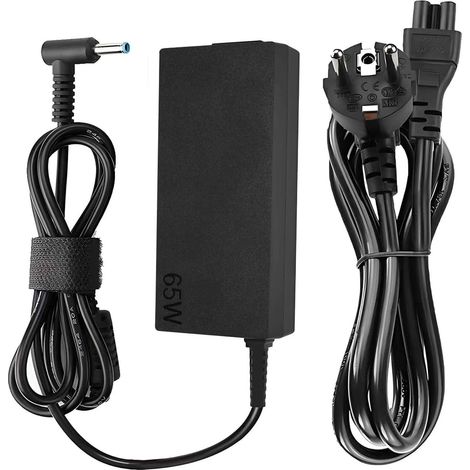 Chargeur pour Ordinateur Portable 65W Compatible avec HP Elitebook 840 850 G3 G4 G5 Probook 430 440 450 G3 G4 G5 G6 G7 Pavilion x360 11 13 15 Envy Spectre Adaptateur Secteur 19.5V 3.33A 4.5 x 3.0mm (1/5)