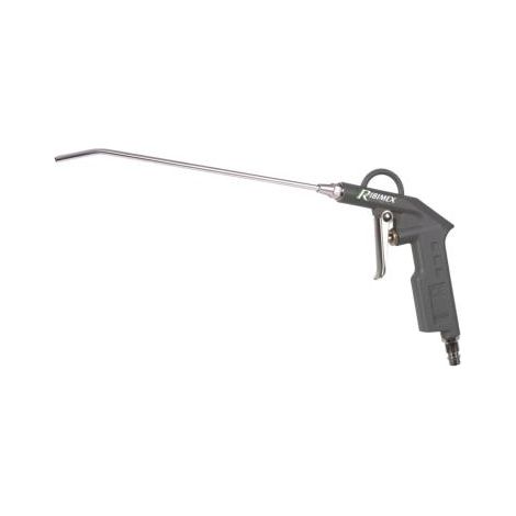 Ribimex – Soufflette air comprimé bec long 300 mm – Embout rapide standard D en acier nickelé – Pour espaces confinés et difficiles d'accès