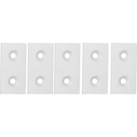 Lot de 5 bouchons extrémité profilé aluminium 4080 double trous plaque finition anodisée argent CNC 3D (1/5)