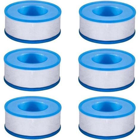 Teflon-Dichtungsband für Sanitärinstallationen, 6 Rollen, 3/4 Zoll, 18 m, für Duschschlauch- und Wasserhahnabdichtungen (1/5)