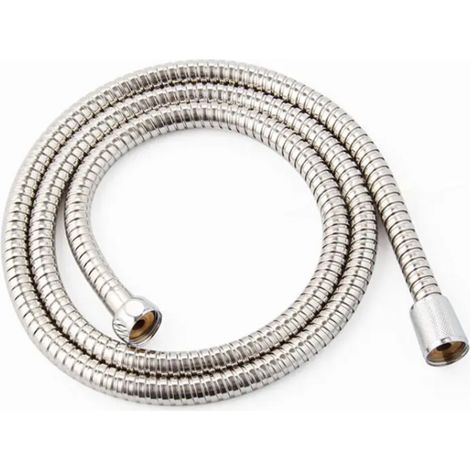 TUBO FLESSIBILE SOFFIONE DOCCINO DOCCIA VASCA BAGNO 2 MT CROMATO SILVER 01981