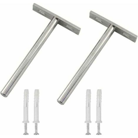 Supports d'étagère flottants, supports d'étagère invisibles, support flottant invisible avec 4 vis et 4 tubes d'expansion pour étagères en bois. (1/4)