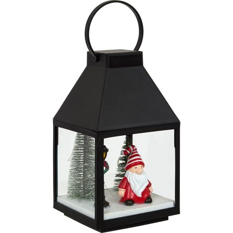 Lanterne de Noël lumineuse 15 LED H. 25 cm à piles - Feeric lights & christmas (1/5)