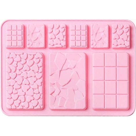 Moule à chocolat silicone 3 formes en 1, moule à barre énergétique protéinée, idéal pour gaufres, bonbons et tablettes de chocolat, moule polyvalent. (1/4)