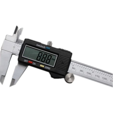 Aiperq Pied a Coulisse, Pied à Coulisse Digital 150mm Acier Inoxydable Grand Écran LCD Précision Réglable 0.01mm, mm/inch conversion, Résiste aux Eclaboussures, Mesure de l'industrie domestique