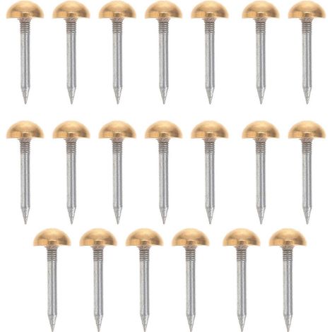 20 clous en laiton pour meubles, compatibles avec la décoration intérieure et la menuiserie — clous de fixation solides, durables et à haute résistance, adaptés aux réparations et aux projets de brico (1/5)