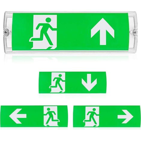 éclairage de secours LED - 1 Unité - ABS étanche IP65 - Autonomie 3H - Sortie de Sécurité - 350x110mm (1/5)