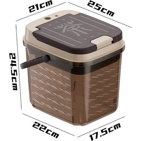 Seau à thé ménager avec système de drainage pour séparer l'eau du thé, marron (1/5)