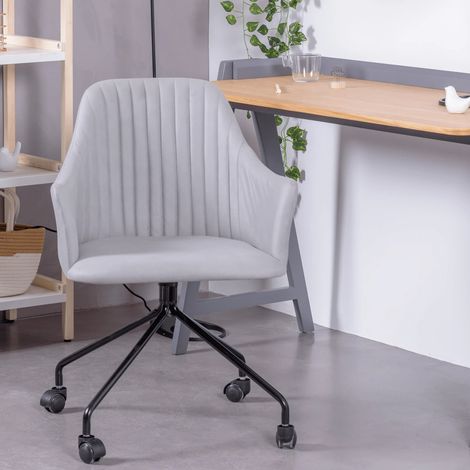 Nest Dream - Chaise de bureau rembourrée - Skyline - Gris clair