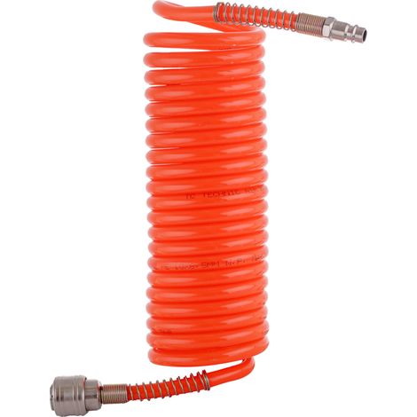 Tubo flessibile a spirale da 5 m, tubo pneumatico 6,5x10 mm per compressore da 10 bar (1/5)