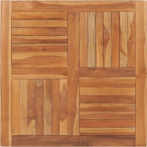 Maison Exclusive - Dessus de table Bois de teck solide Carré 90x90x2,5 cm (1/5)