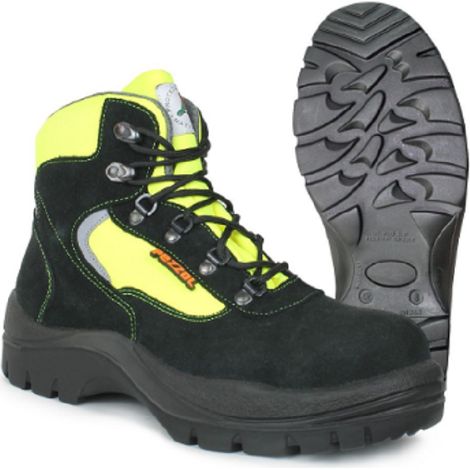 Pezzol Diaz S3 scarpe da lavoro alte invernali per la protezione civile n.38 in tessuto idrorepellente nero e giallo made in Italy Nero + Giallo fluo 38 (1/5)
