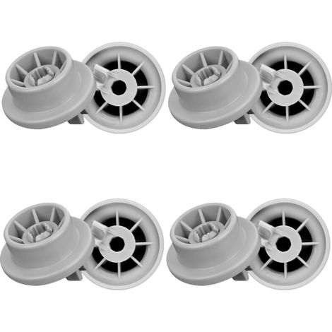 Set mit 8 Spülmaschinenrollen, Besteckkorb, universell passend, kompatibel mit Bosch- und Siemens-Spülmaschinen, unterer Geschirrkorb (1/4)