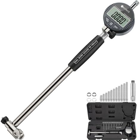 50-160mm Comparateur Intérieur Numérique - Jauge d'Alésage 0.01mm Haute Précision Lecture Digitale 12 Têtes Remplaçables, Mesure de Cylindre Profonde 150mm - Outil Métrologie Atelier Auto (1/5)