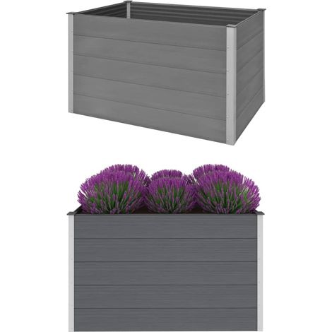 Lit surélevé de jardin,Jardinière,Pot de Fleurs WPC 150x100x91 cm Gris XZZZ935073 (1/5)