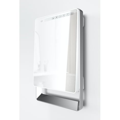 Sèche-serviette soufflant miroir 1800W – Détecteur de présence – Mise en route automatique – Alarme matinale – IP24 – Aurora