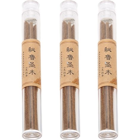 3 Flaschen Räucherstäbchen, entspannende kurze Meditations-Räucherstäbchen für drinnen, Yoga, Zuhause, Garten, Deodorant, Hochzeit, heiliges Holz aus Peru (1/5)