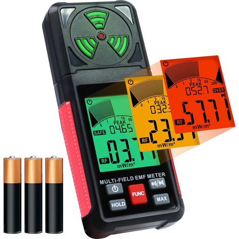 Detecteur Portable 3 en 1 Détecteur Champ Électromagnétique EF RF MF avec Alarme pour Maison Bureau Inspections CEM Chasse aux Fantômes (1/5)