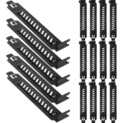 Plaque Vierge D'extension Pci Noire en Métal, Lot de 20 pour Boîtier (1/5)