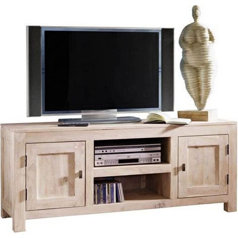 TV-Board Akazie 145x45x60 white stone getüncht NATURE WHITE 41 (1/3)