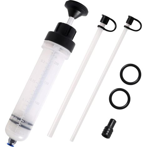 Extracteur d'huile 200 cc, seringue d'aspiration d'huile, carburant automobile, liquide de frein, liquide de refroidissement, extracteur d'huile, pompe manuelle de transmission (1/5)