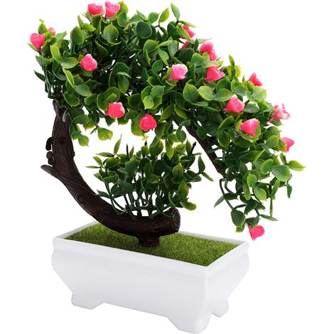 Bonsaï artificiel, fausse fleur en pot, décoration pour la maison ou le bureau (1/5)